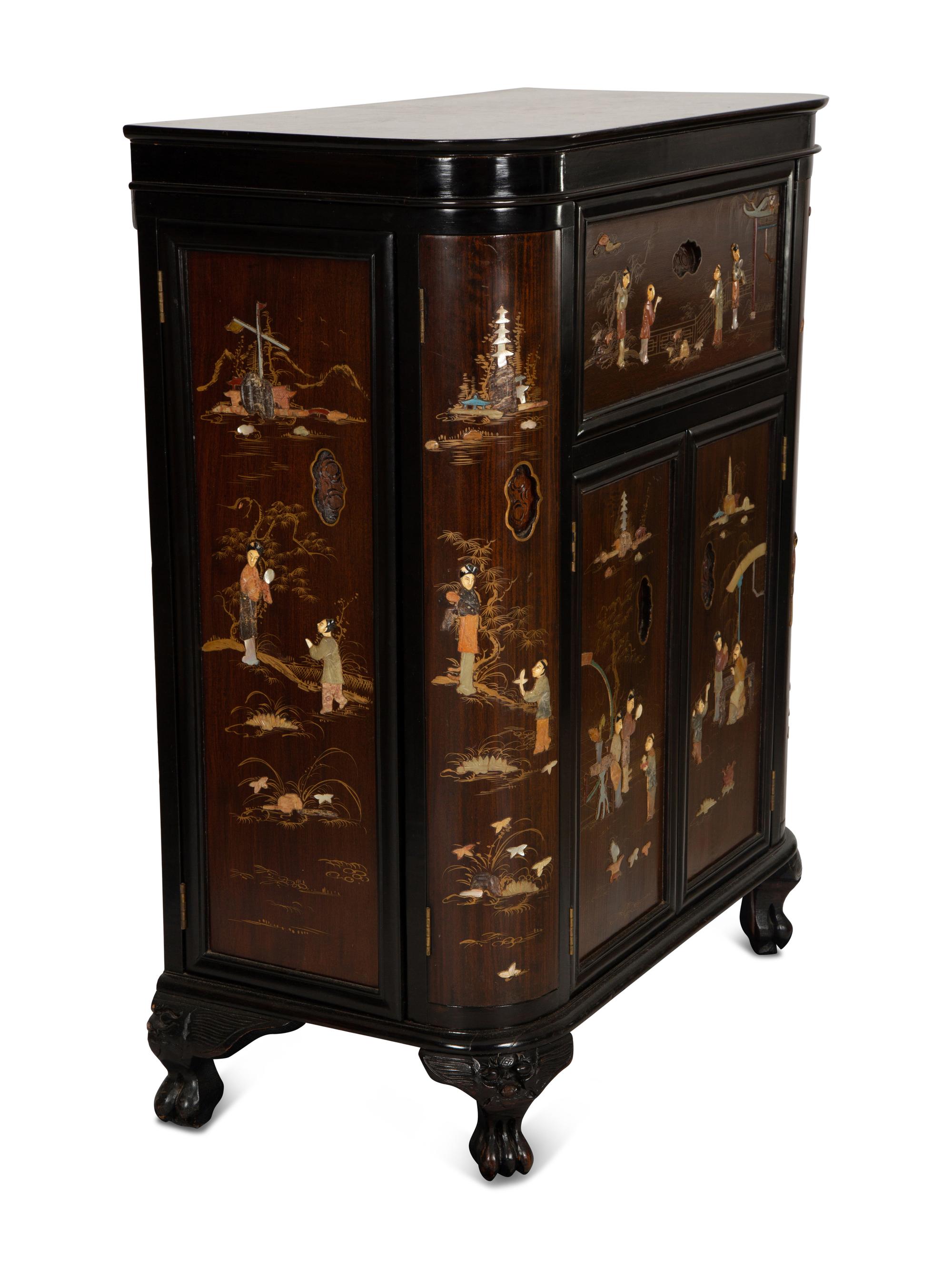 A Chinese Black and Brown Lacquer Bar — 20th Century