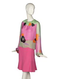 Chanel Silk Blouse and Skirt