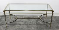 A Brass and Steel Low Table Height 17 3/4 x width 42 x depth 20 inches. — 20TH/21ST CENTURY