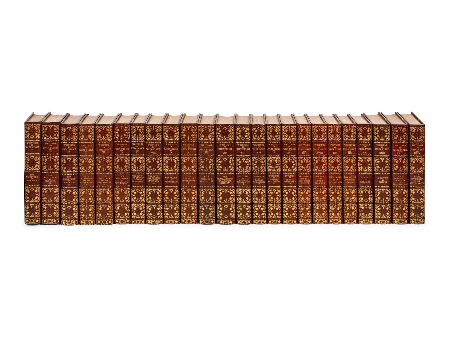 FISKE, John. The Writings of John Fiske . Cambridge: The Riverside Press, 1902.