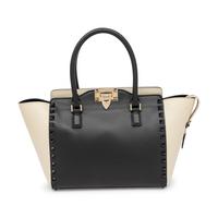 Valentino, Rockstud Tote in Black & Cream Leather