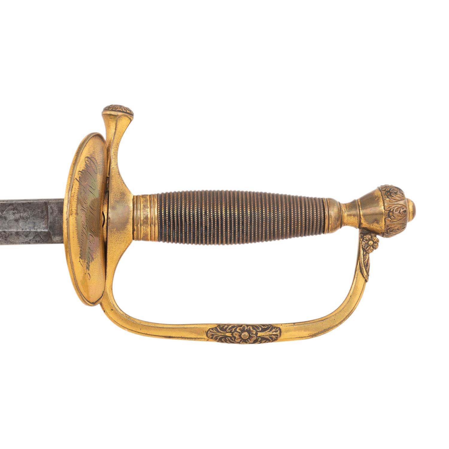 Published Ames Model 1851 General Officers' Sword Inscribed from Confederate Col. WW Horton to Capt. PH Thomas