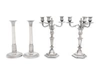 A Pair of George III Silver Candlesticks