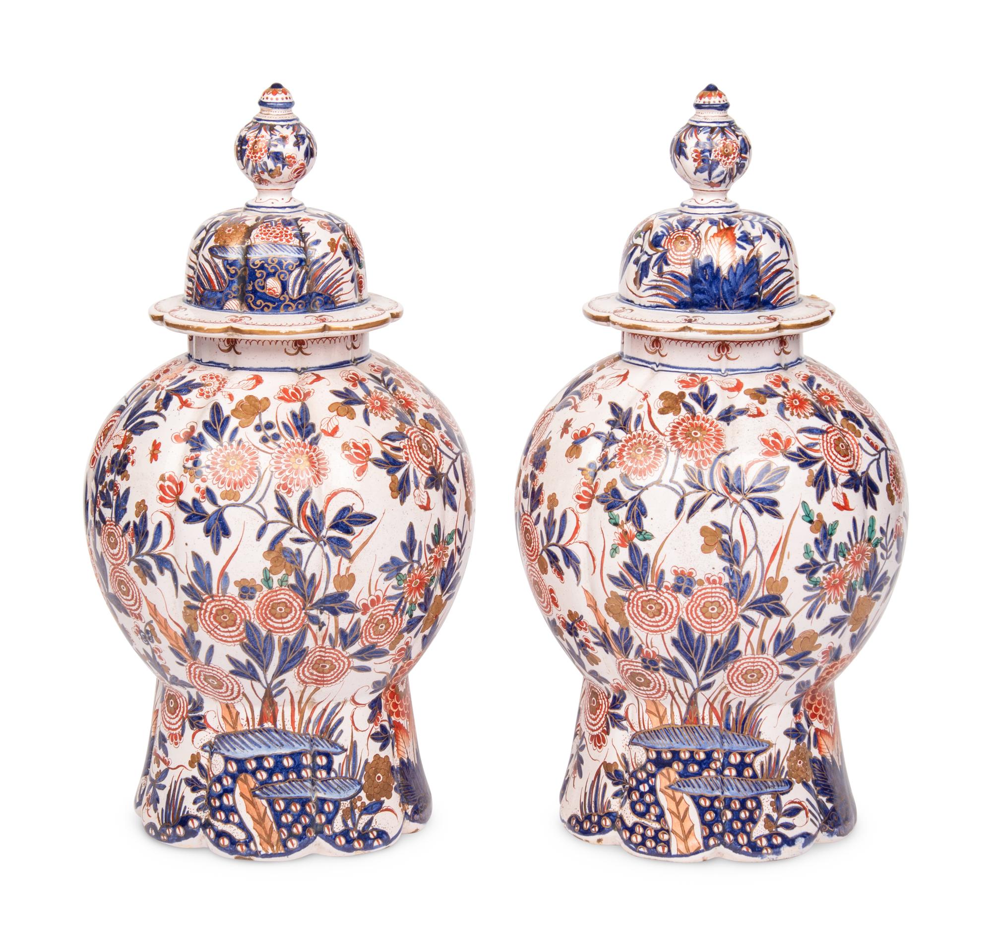 A Pair of Delft Earthenware Jars