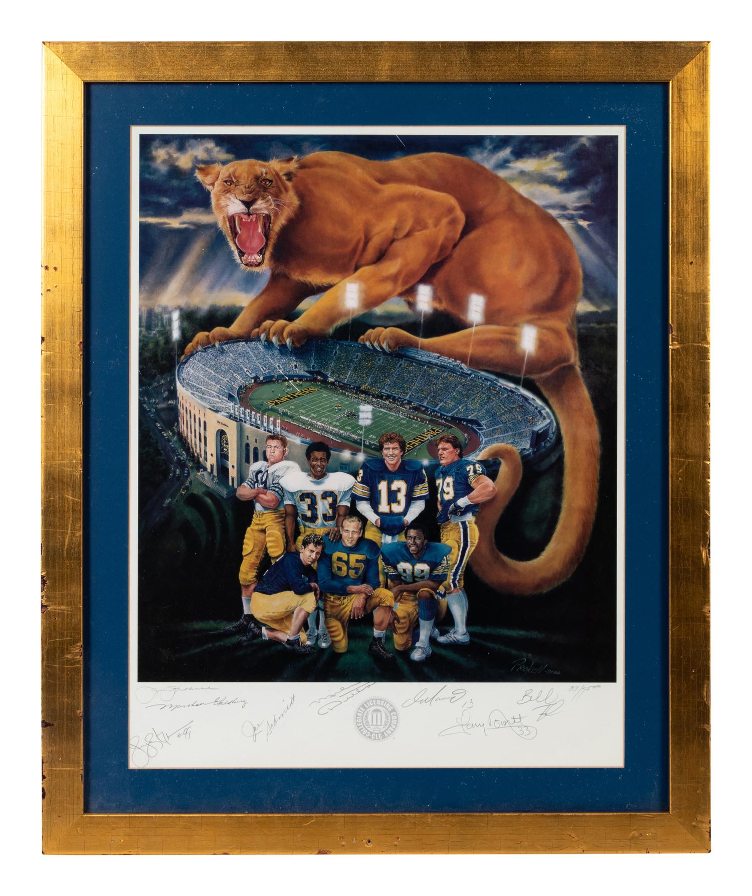 A Group of Three University of Pittsburgh Artworks Formerly Displayed at Mike Ditka’s Restaurant