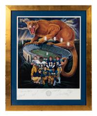 A Group of Three University of Pittsburgh Artworks Formerly Displayed at Mike Ditka’s Restaurant