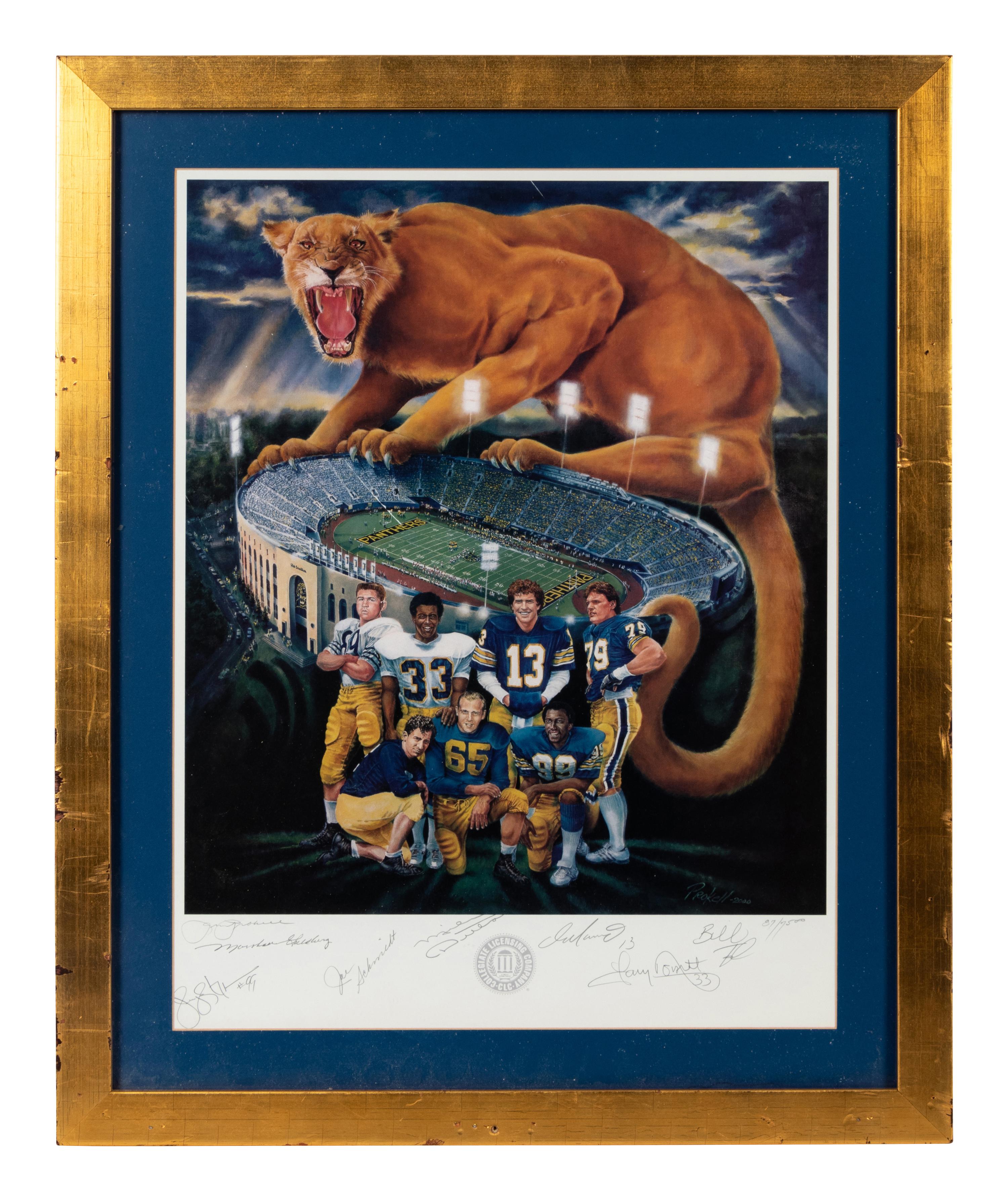 A Group of Three University of Pittsburgh Artworks Formerly Displayed at Mike Ditka’s Restaurant