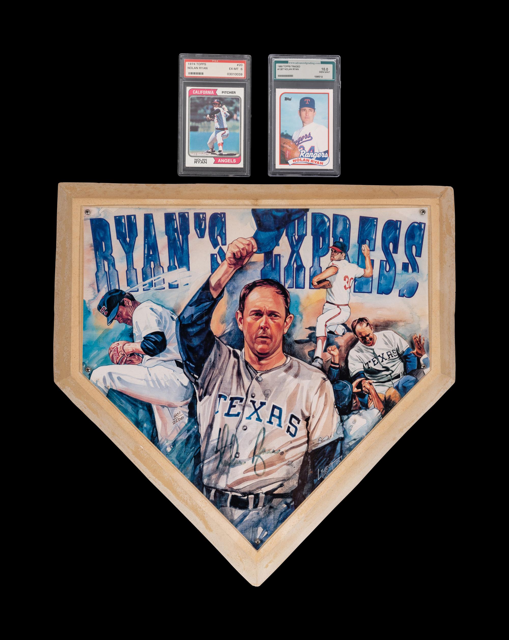 A Group of Nolan Ryan Items (Including Signed Autograph and Graded Cards),