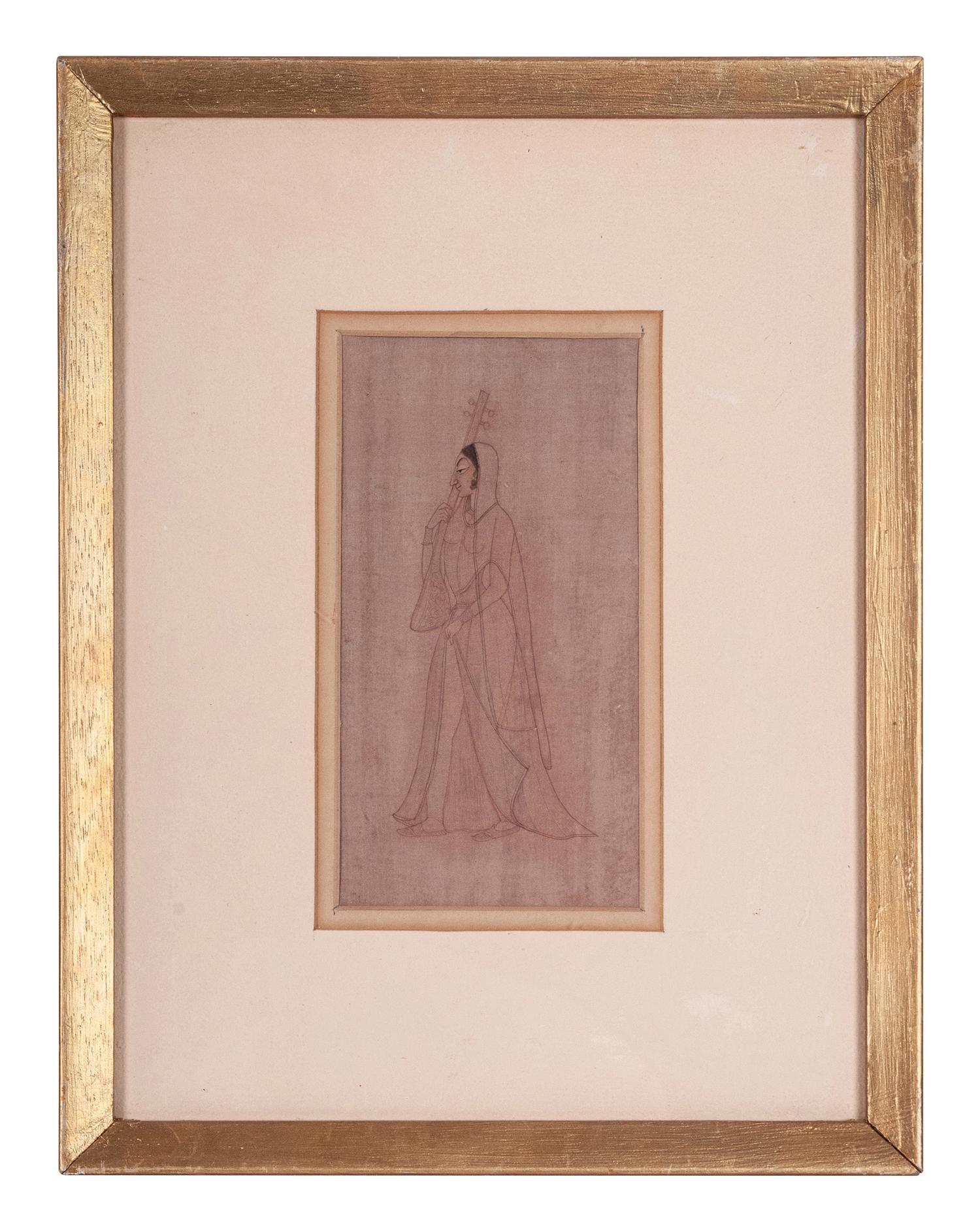 Four Indian Miniature Drawings