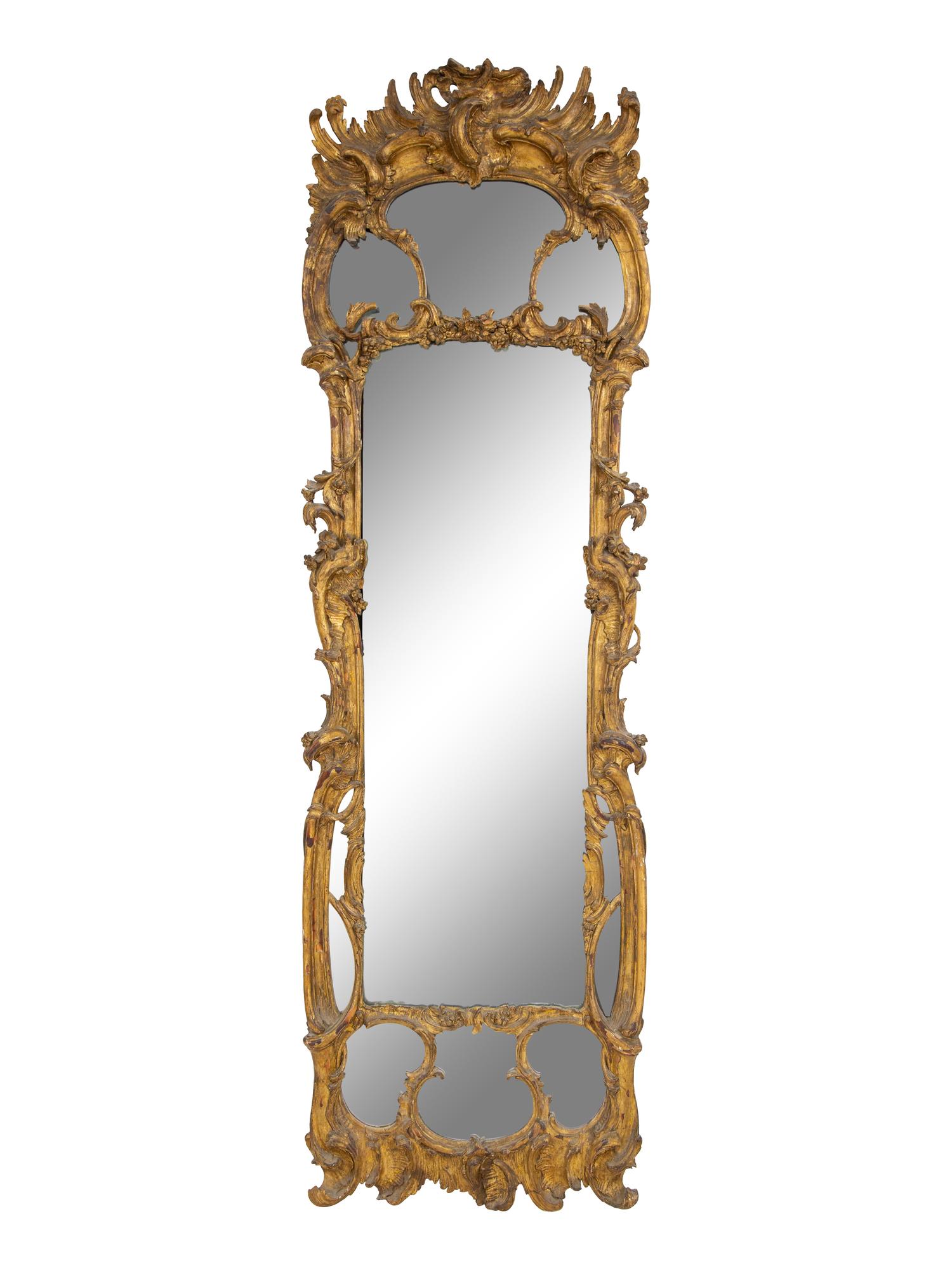 An Italian Giltwood Pier Mirror