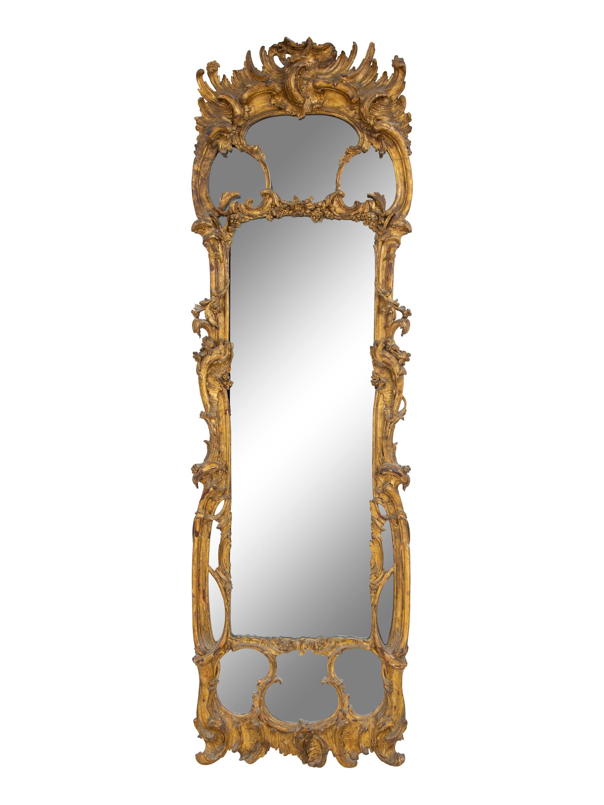 An Italian Giltwood Pier Mirror