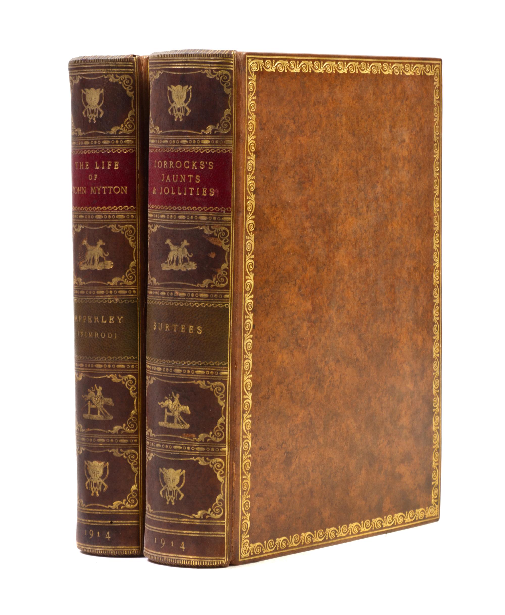 (BINDINGS, MORELL) 2 works in fine tree calf by Morell.