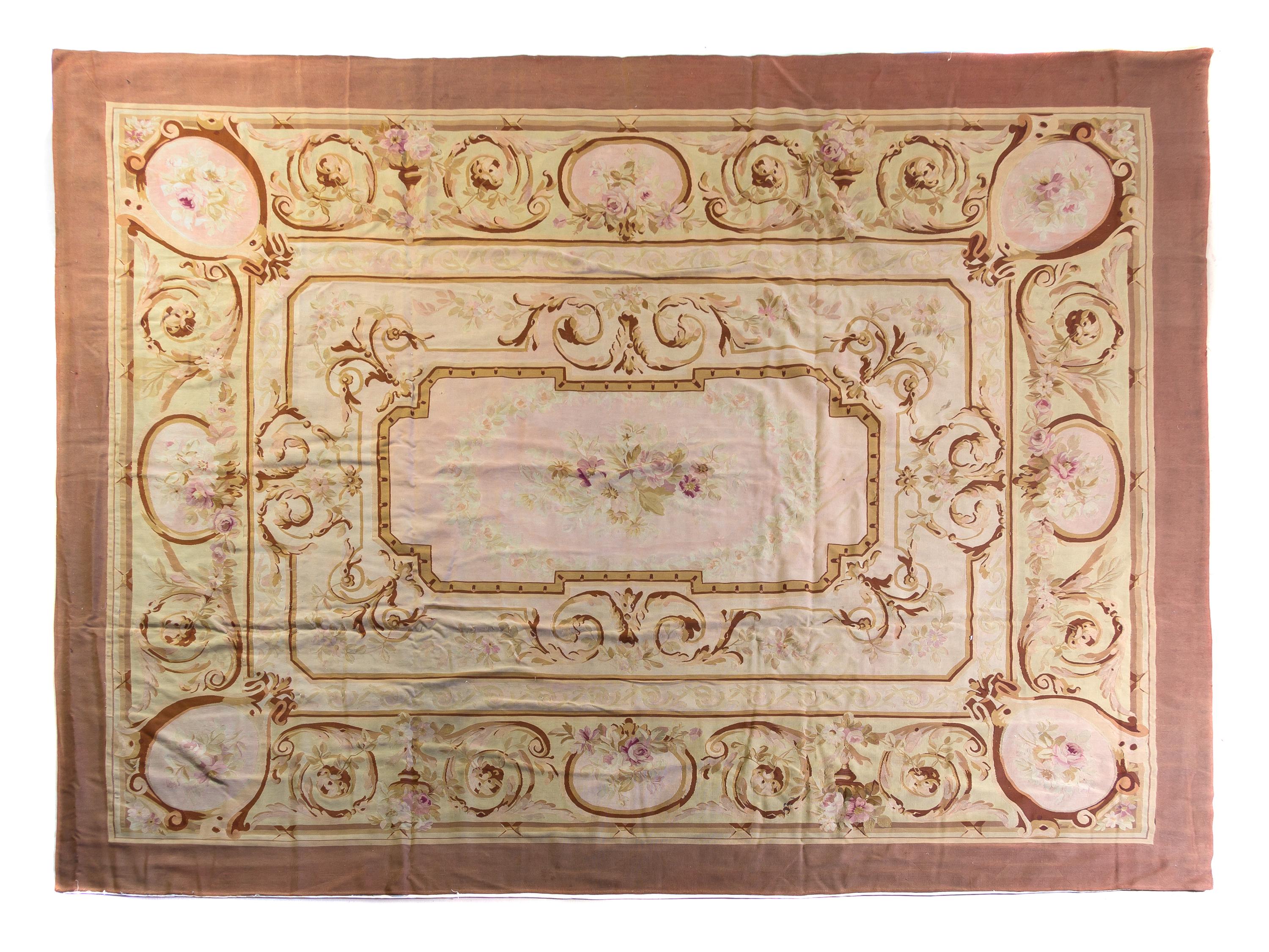 An Aubusson Wool Tapestry, 19TH CENTURY, 13 feet 5 inches x 9 feet 9 inches. — 19TH CENTURY,