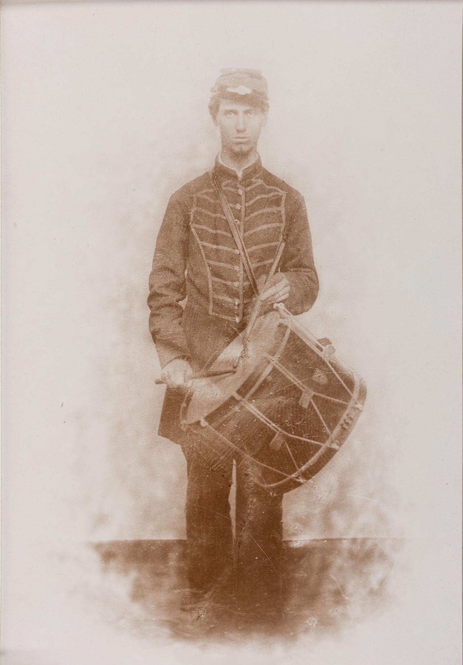 [CIVIL WAR]. A group of 4 photographs of Civil War drummer Newton Heston Mack, 153rd Pennsylvania Infantry, including Civil War and occupational views.