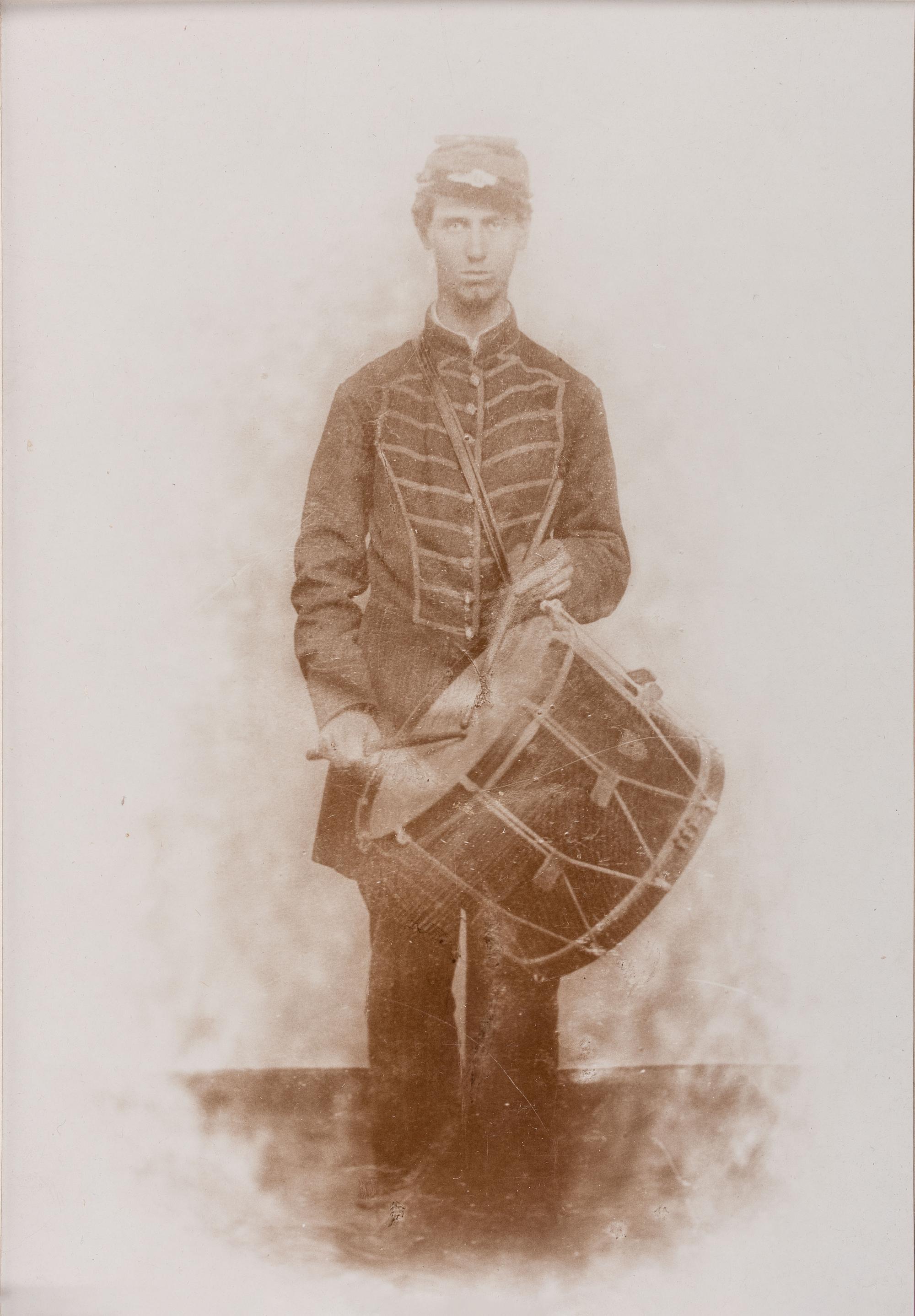 [CIVIL WAR]. A group of 4 photographs of Civil War drummer Newton Heston Mack, 153rd Pennsylvania Infantry, including Civil War and occupational views.