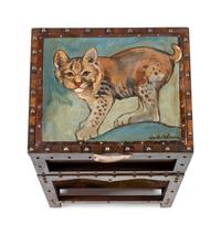 Bobcat Box on Stand Table