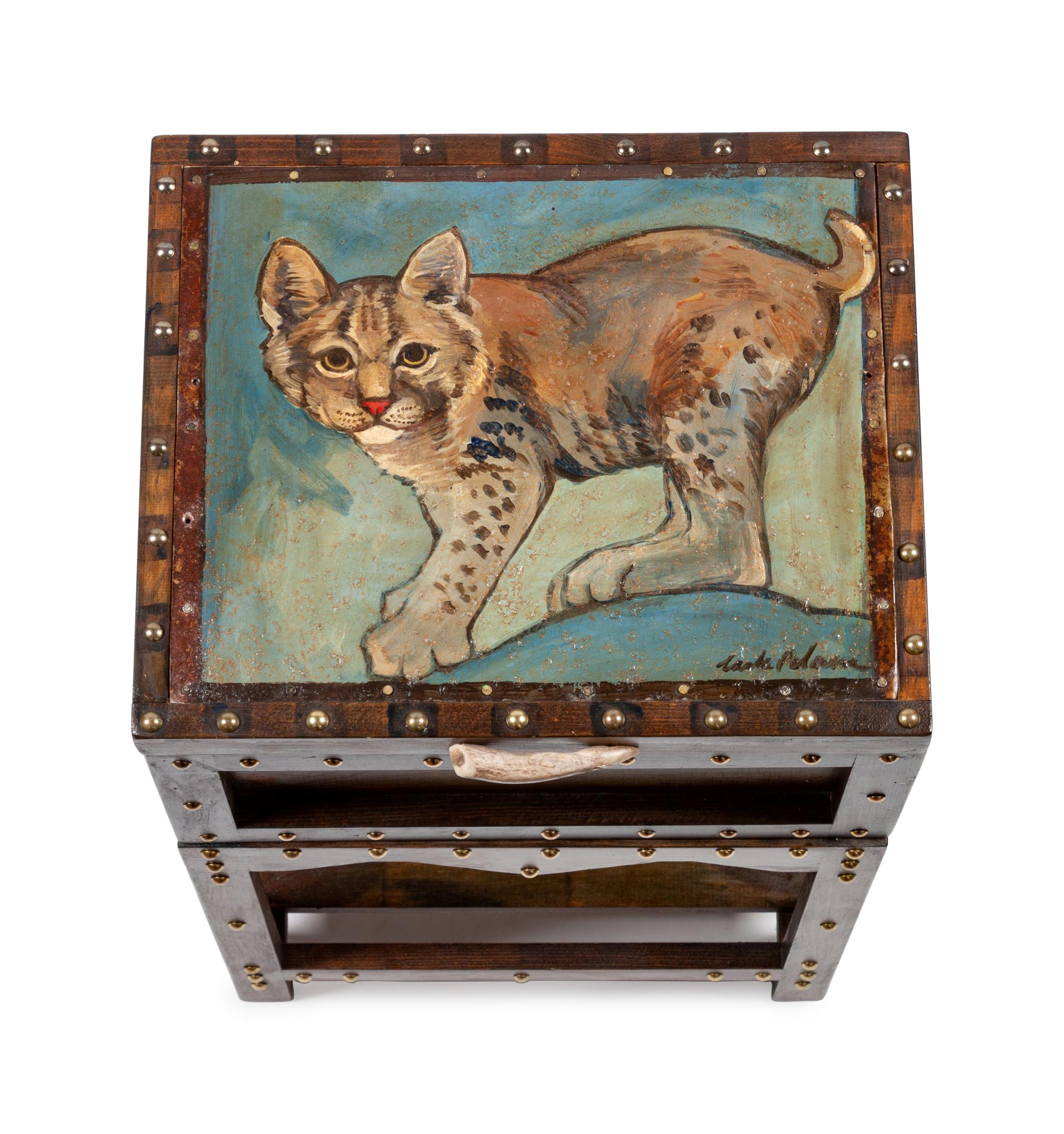 Bobcat Box on Stand Table