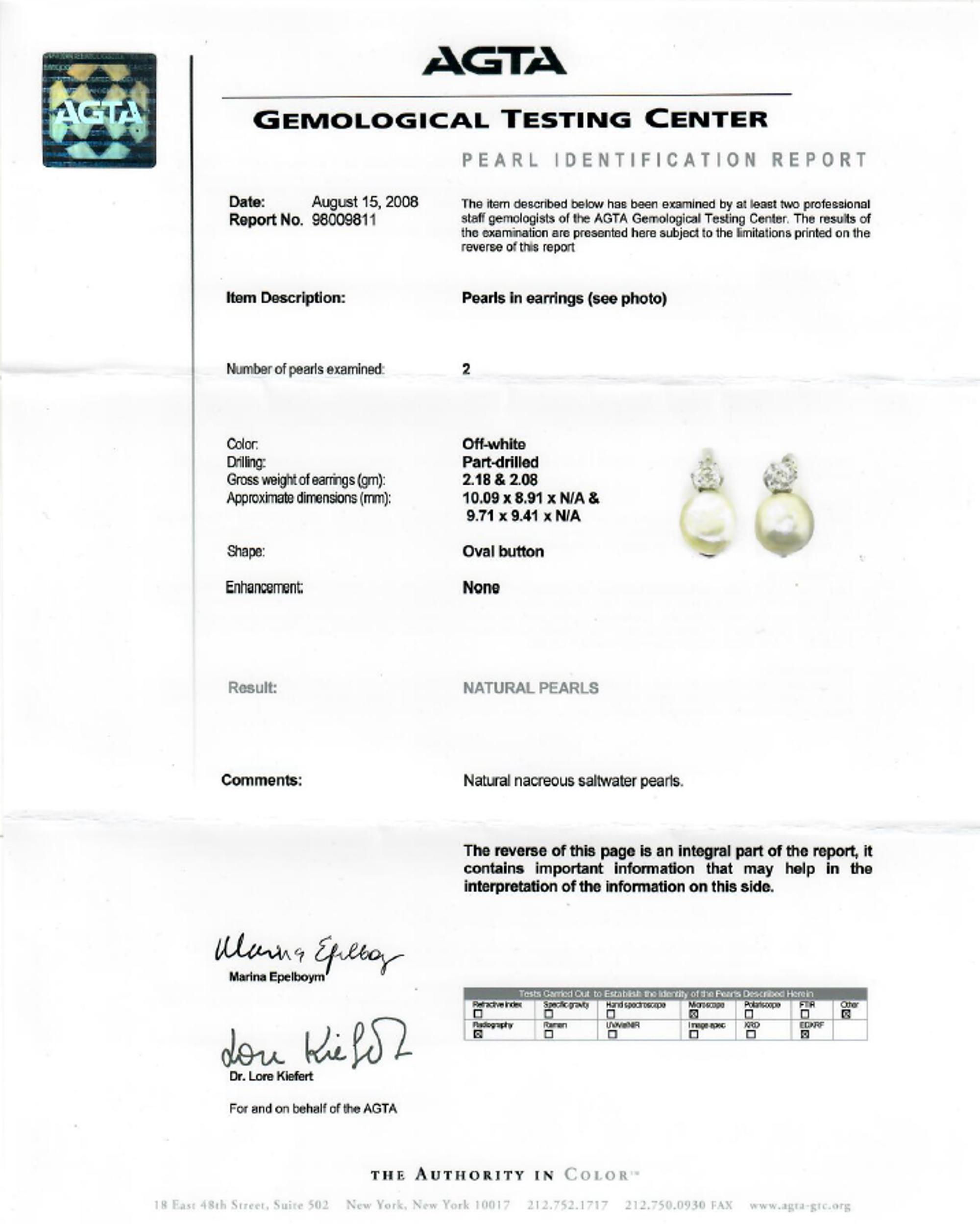NATURAL PEARL AND DIAMOND EARRINGS