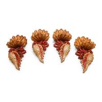 A Set of Four Italian "Grotto" Style Carved and Polychromed Wall Brackets