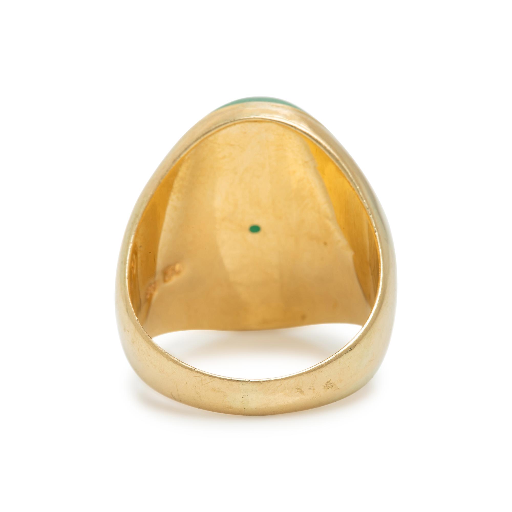 Yellow Gold and Jade Ring