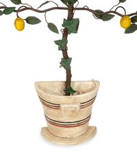 A Painted Tole Espalier Lemon Tree