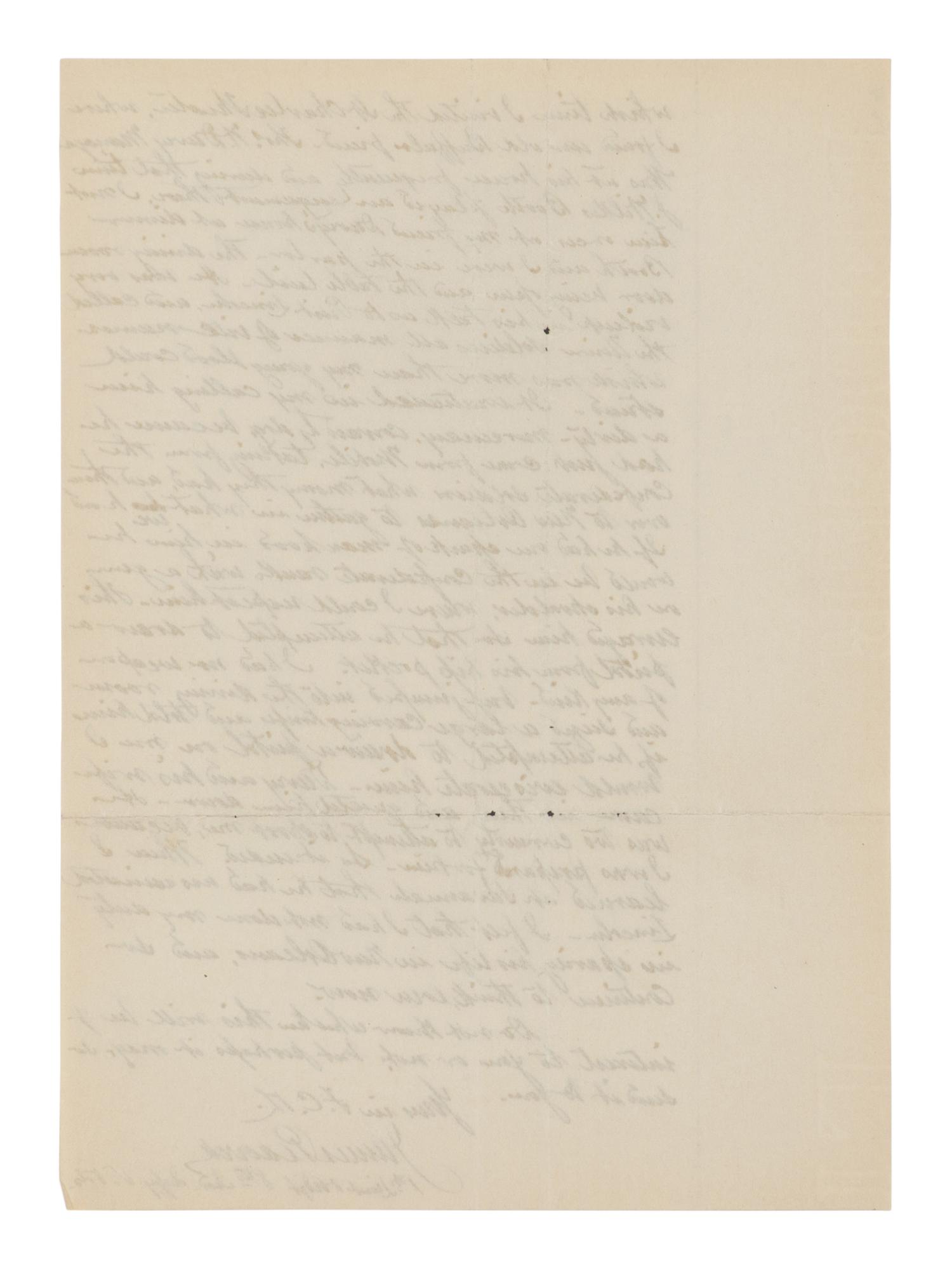 [BOOTH, John Wilkes (1838-1865)]. PEACOCK, James. Autograph letter signed ("James Peacock") to J.E. Boos. [Massilion], Ohio, 25 February 1914.