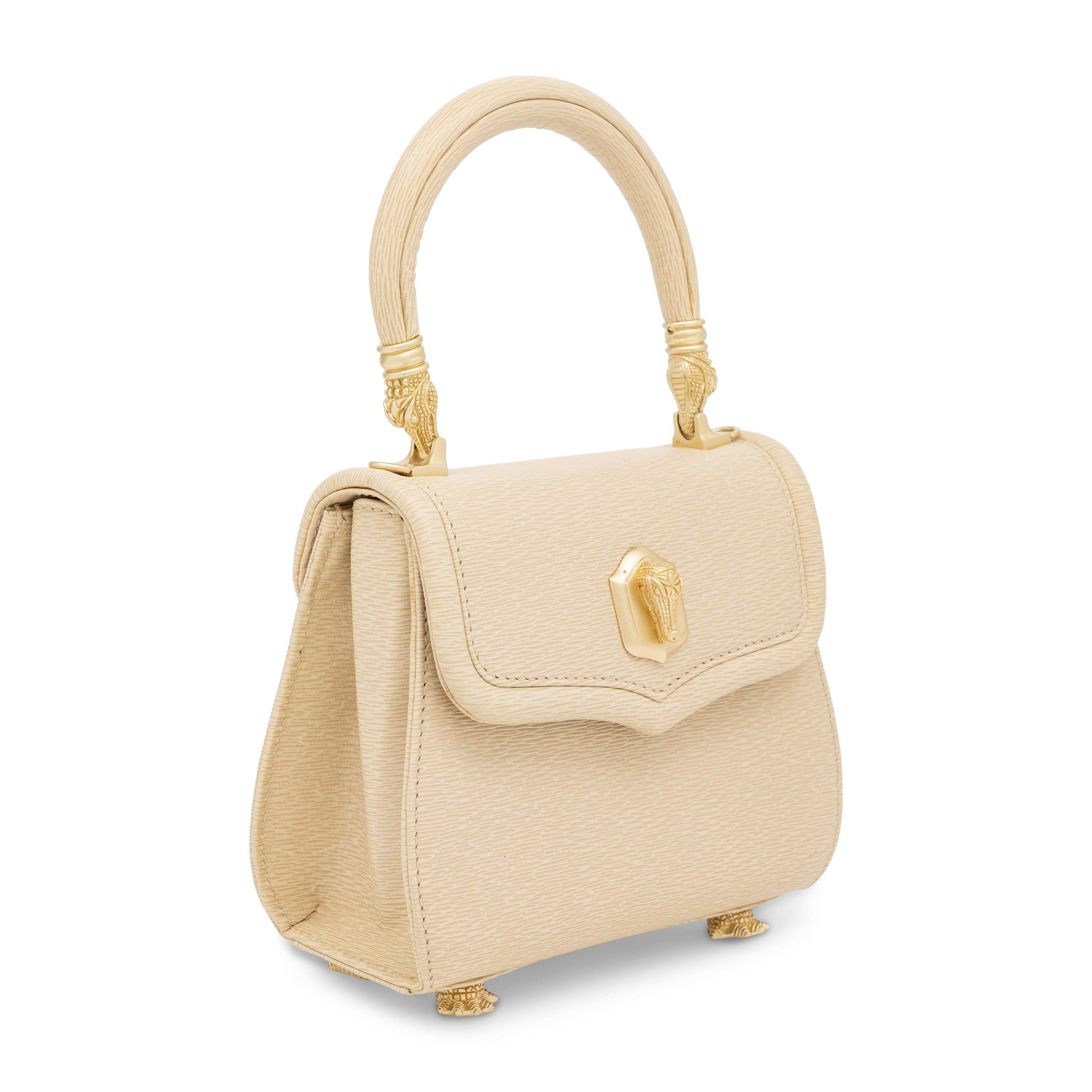 Kieselstein-Cord, Cream Leather Handbag