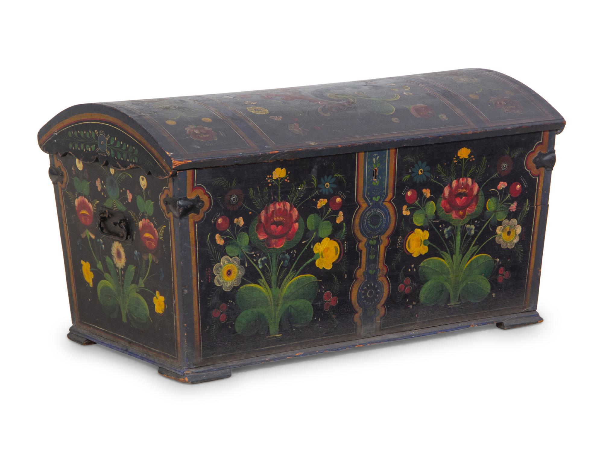 A Norwegian Painted Blanket Chest