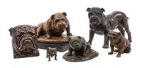 A Group of Six Bulldogs Width of widest 10 1/2 inches.