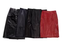 Five Leather Skirts: One Marni, One Fendi, One Giorgio Armani, One Ralph Rucci, One Celine