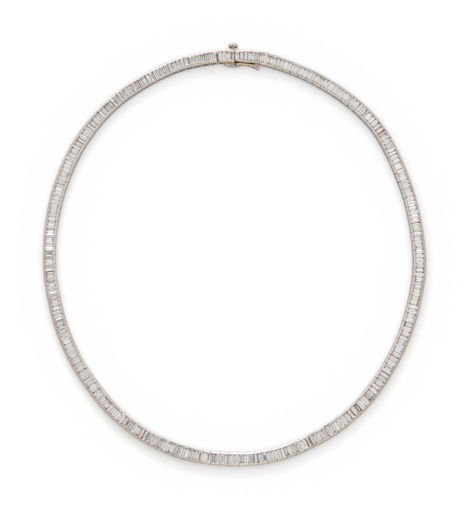 PLATINUM AND DIAMOND COLLAR NECKLACE