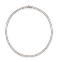 PLATINUM AND DIAMOND COLLAR NECKLACE