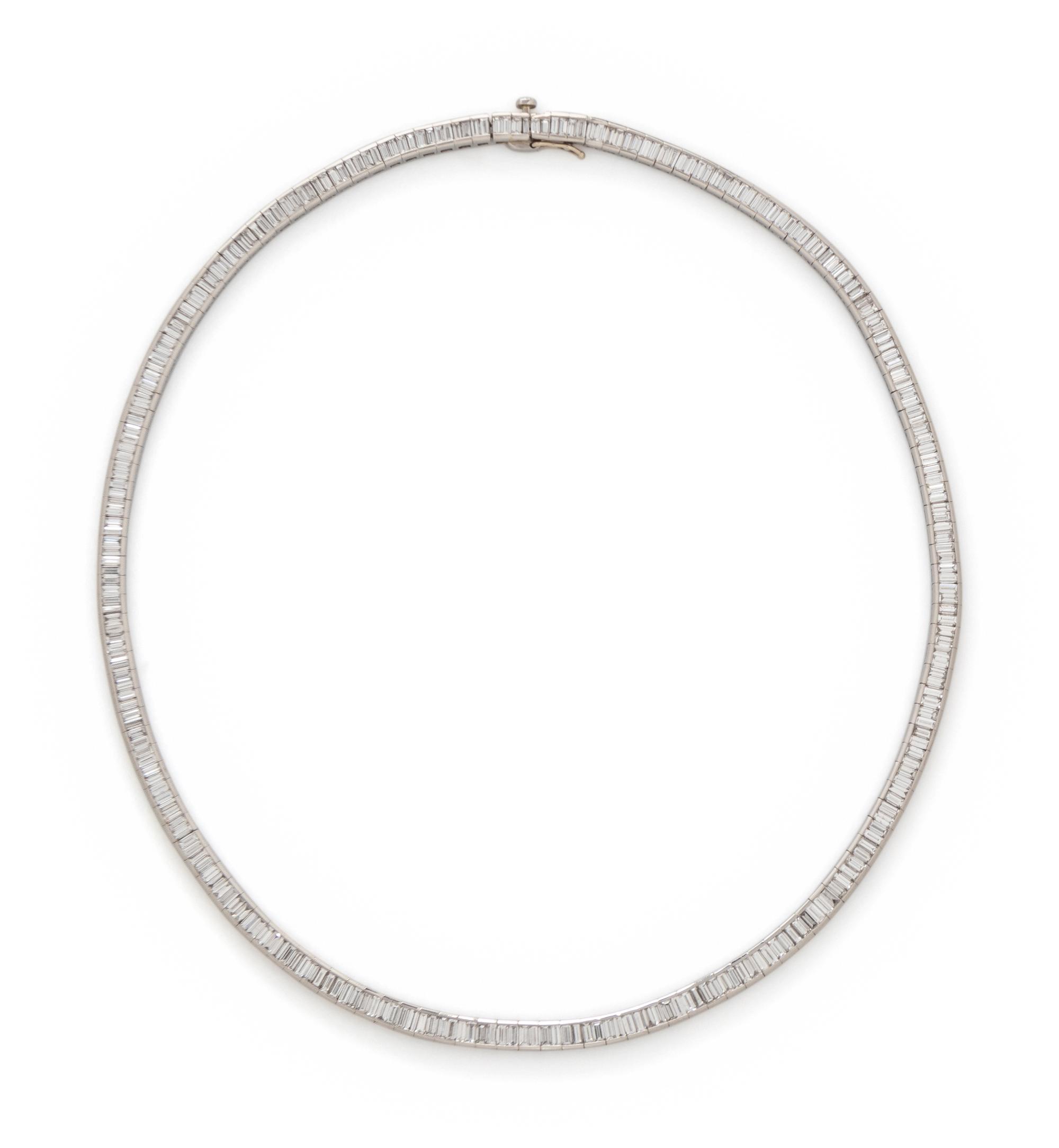 PLATINUM AND DIAMOND COLLAR NECKLACE
