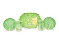 A Group of Dodie Thayer Lettuce Ware Table Articles