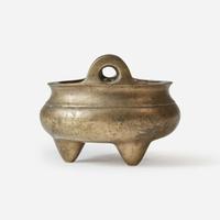 A Chinese Bronze Tripod Censer 三足铜香炉一件 Four-character Xuande mark but later ????? ????