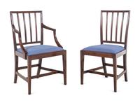 A Set of Eight George III Mahogany Dining Chairs