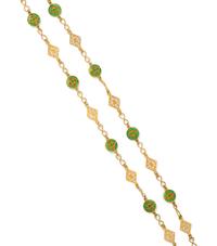YELLOW GOLD AND PLIQUE-A-JOUR ENAMEL NECKLACE