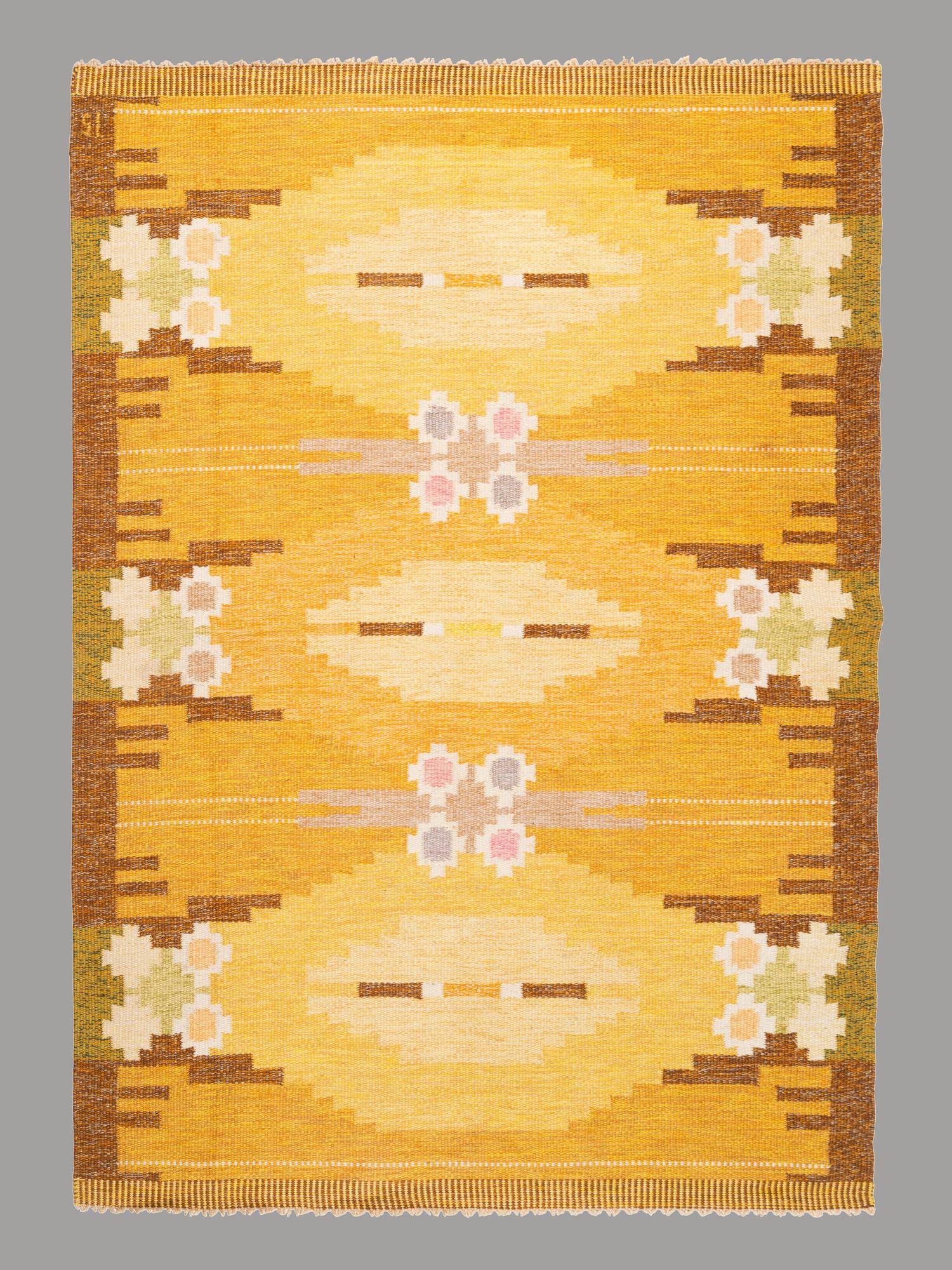 'Örbyhus' Flatweave Rug Sweden, c. 1960