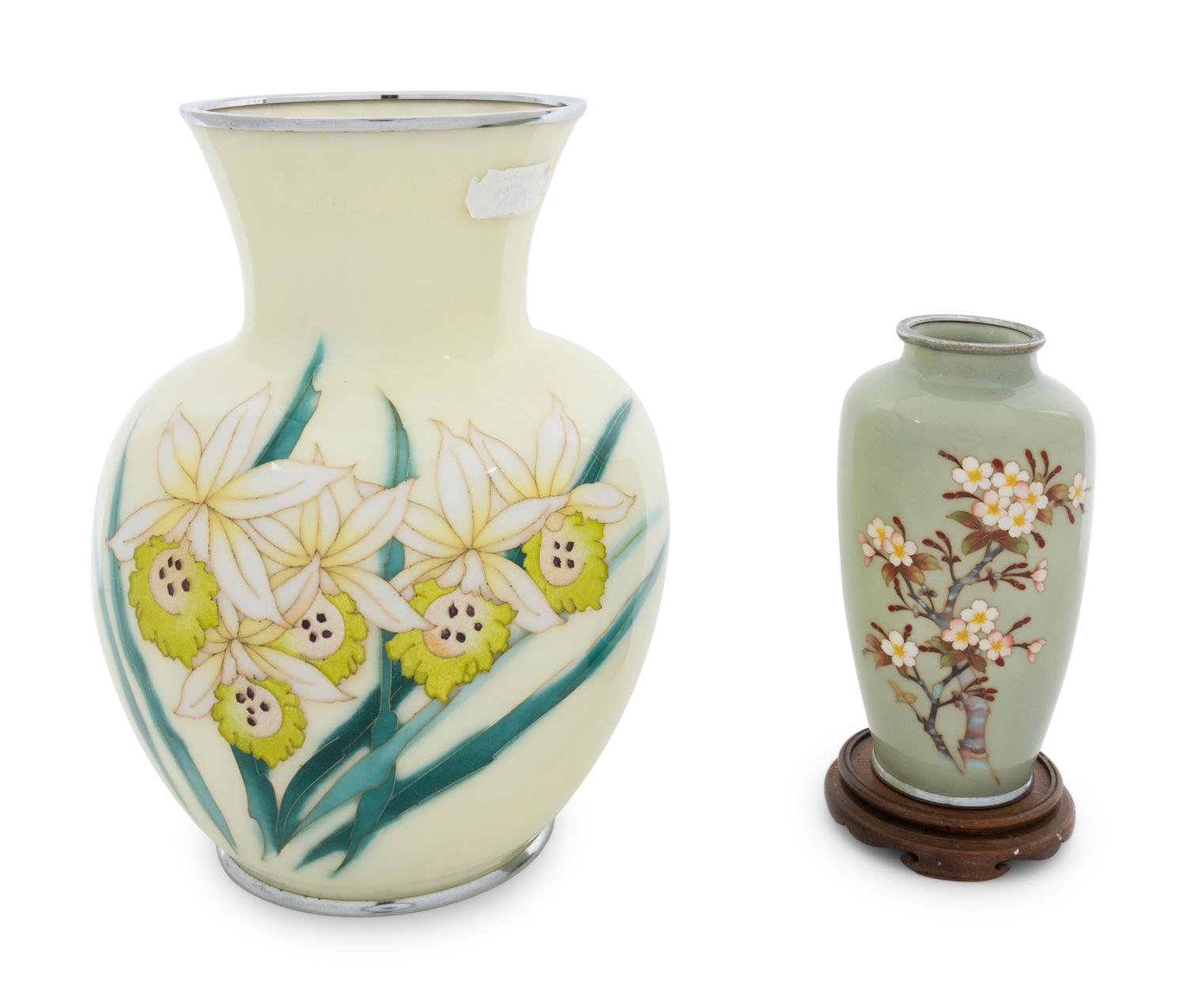 Two Japanese Cloisonné Vases