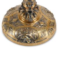 A Pair of Continental Gilt and Silvered Bronze Tazze