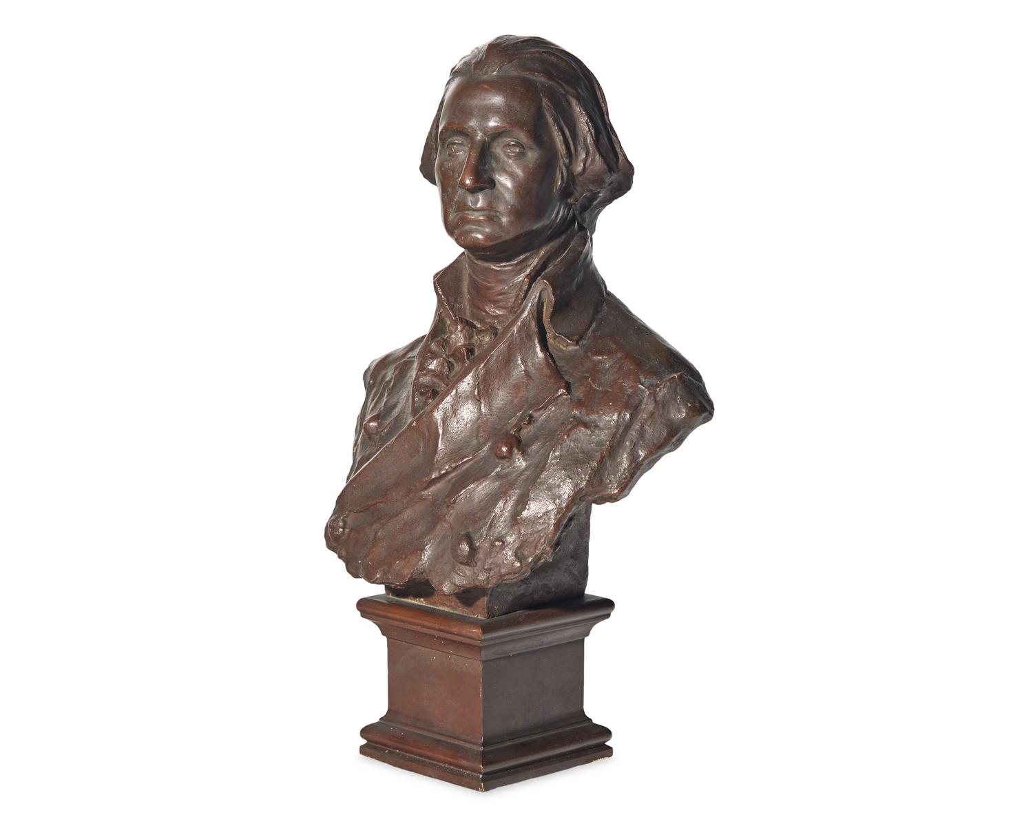 Arturo Bianchini (Italian, d. 1908), A Bronze Bust of George Washington (1732-1799) , Cast by Gorham Co. Founders, Circa 1910