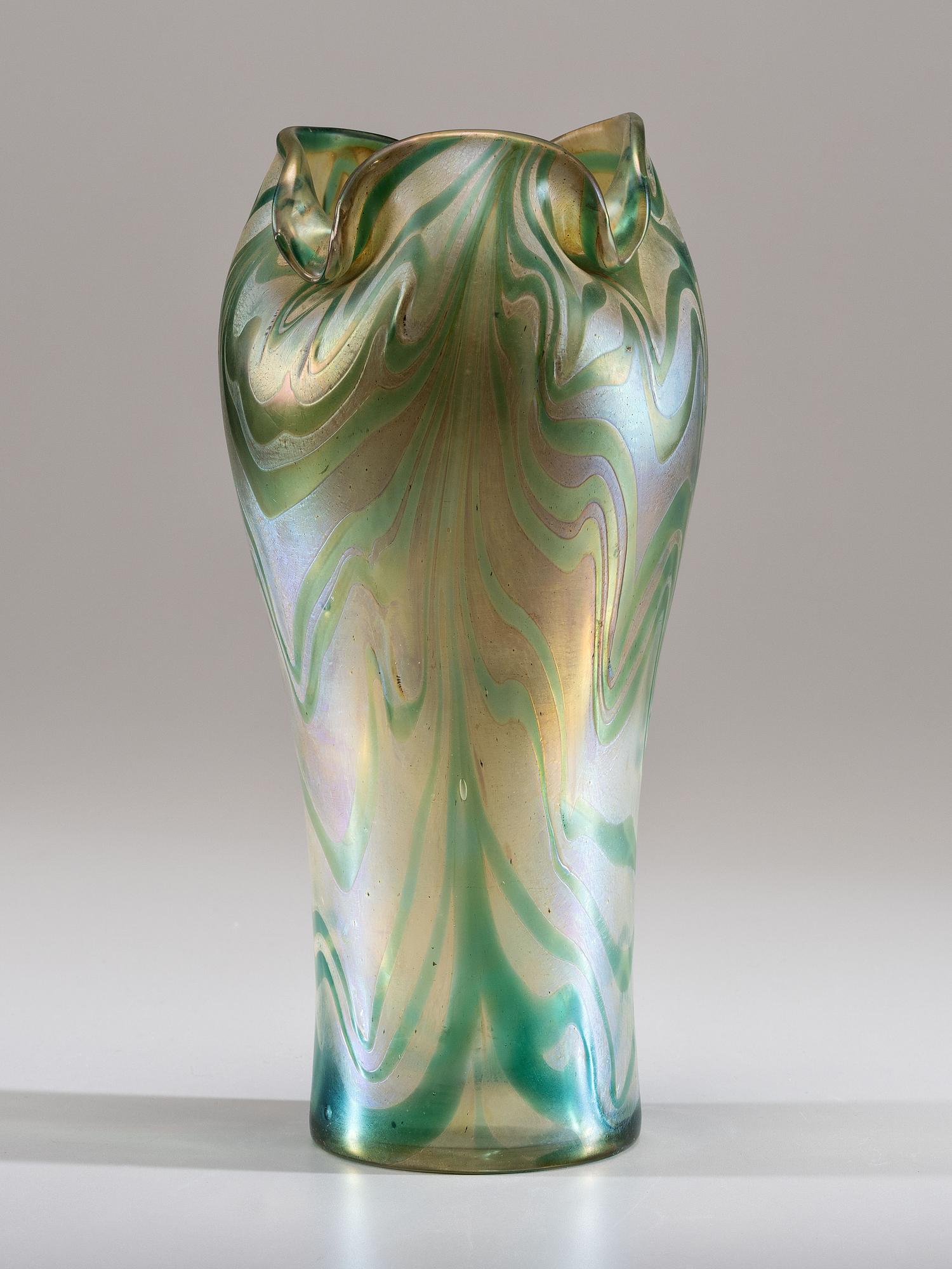 An Iridescent Glass Vase, attributed to Wilhelm Kralik