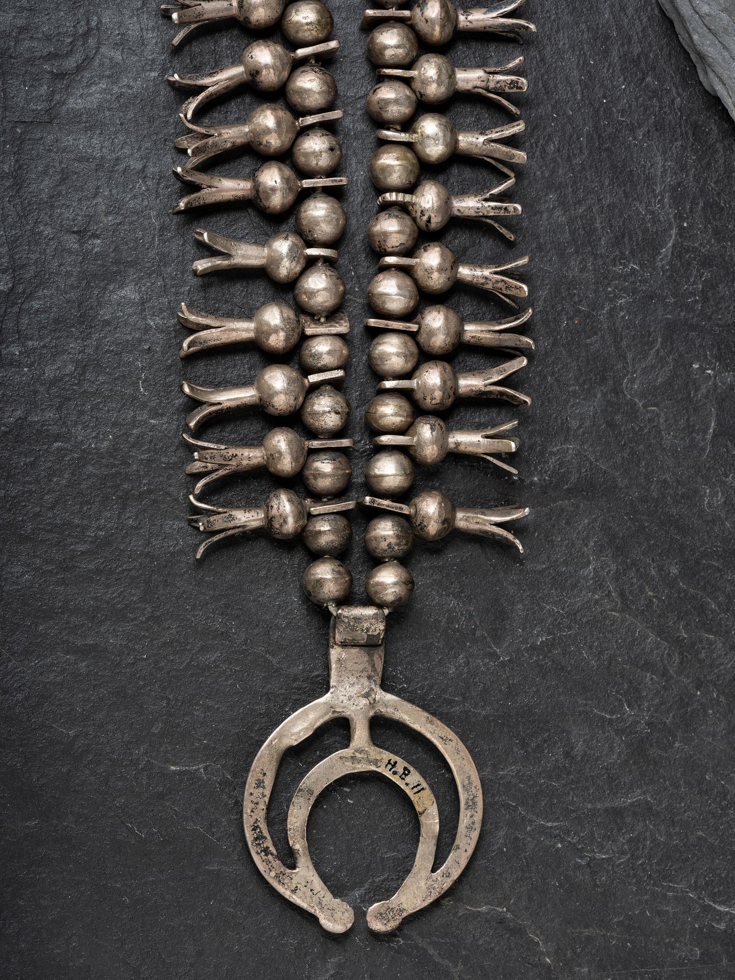 Early Navajo Squash Blossom Necklace, Collected by Hoffman Birney (1891-1958)