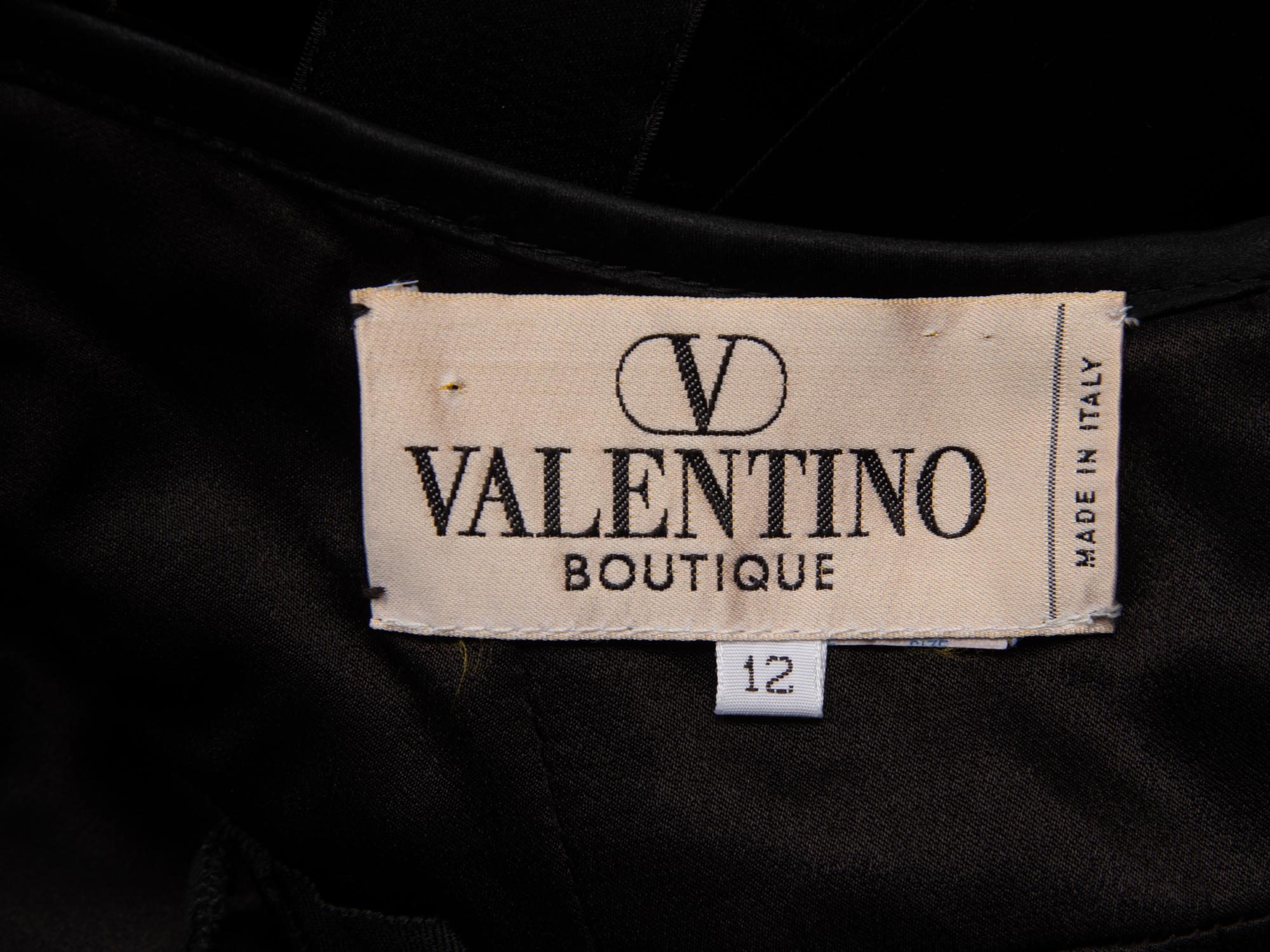 VALENTINO, BLACK VELVET & CHIFFON DRESS
