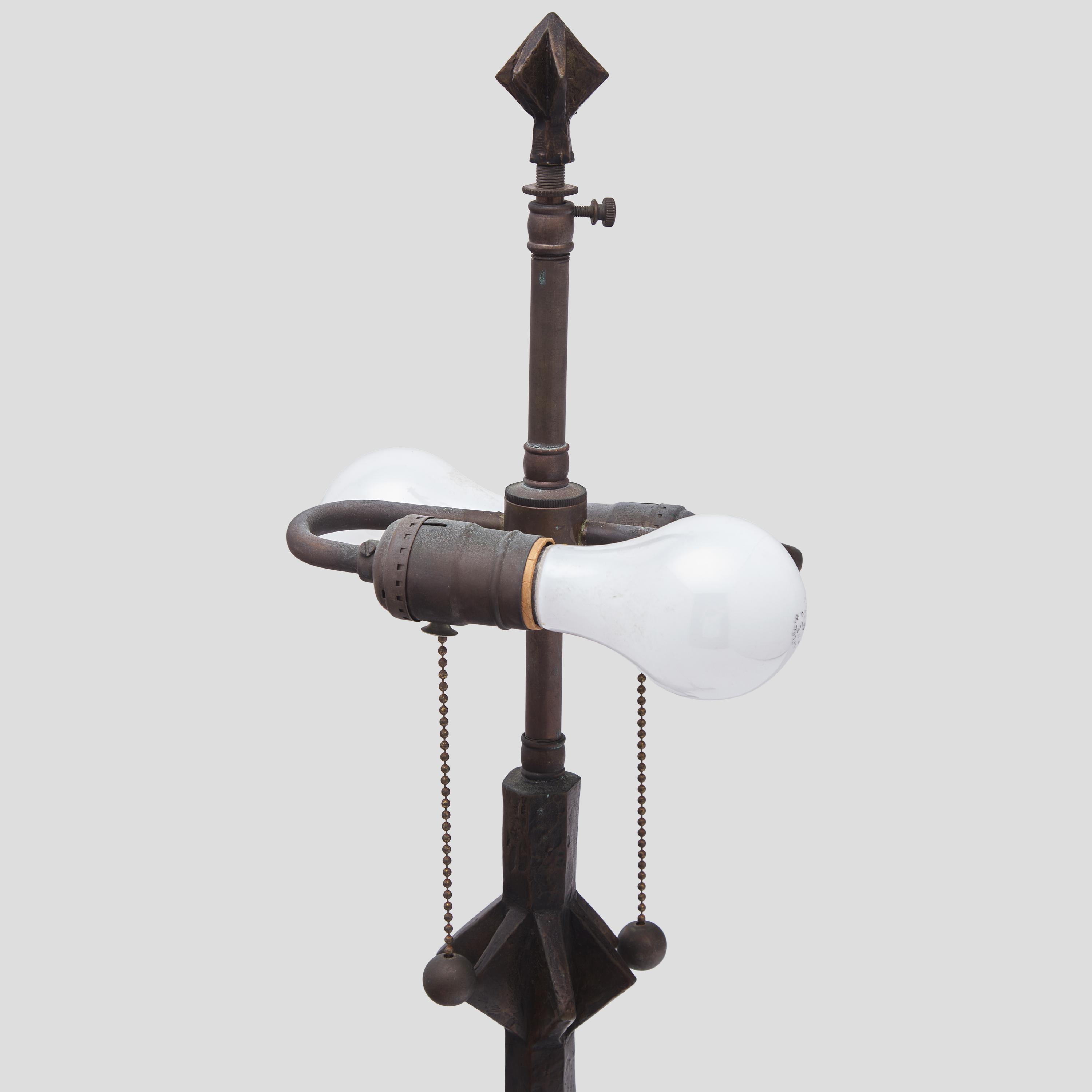 Table lamp by Excalibur Bronze Sculpture Foundry, NY, c. 1970