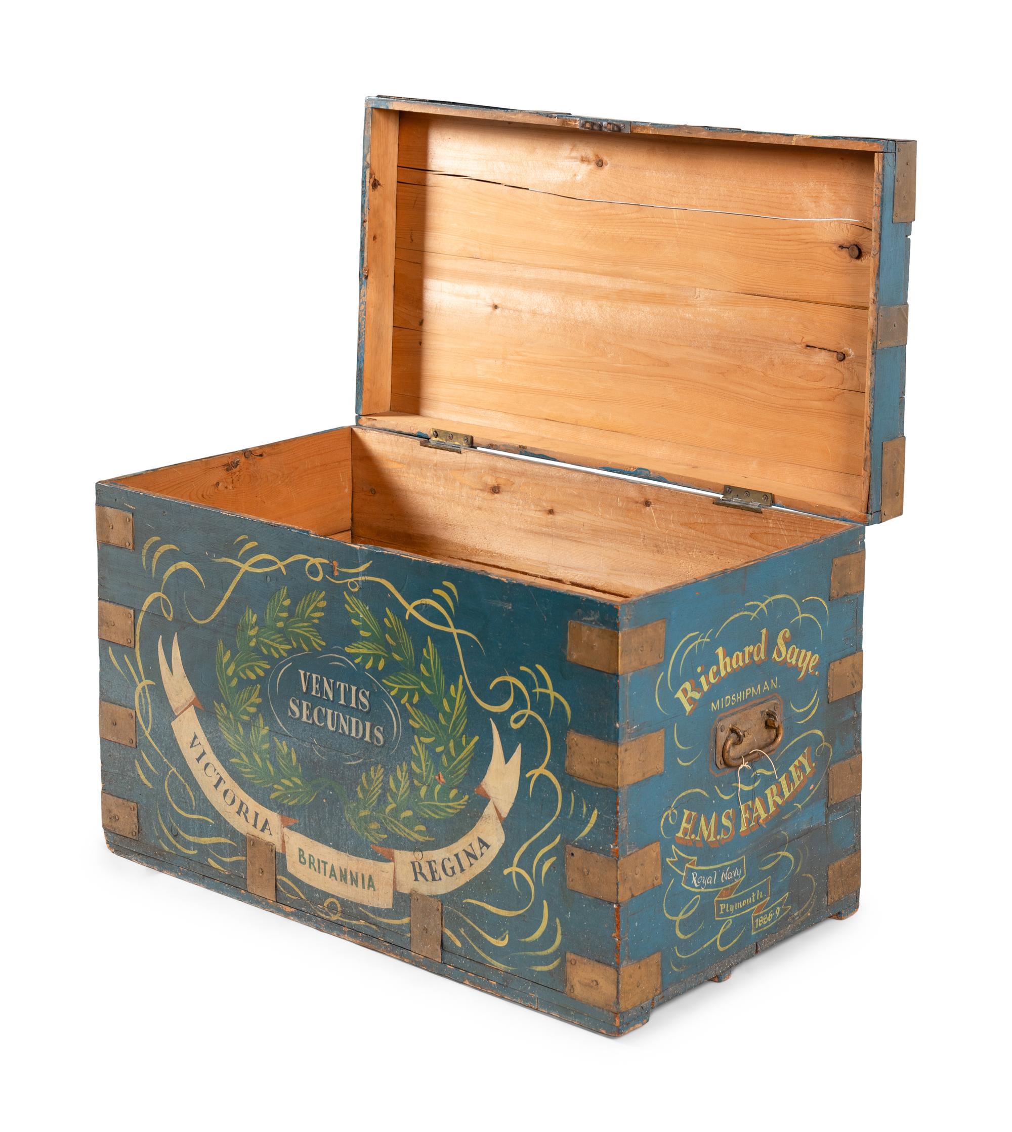 An English Painted Blanket Chest