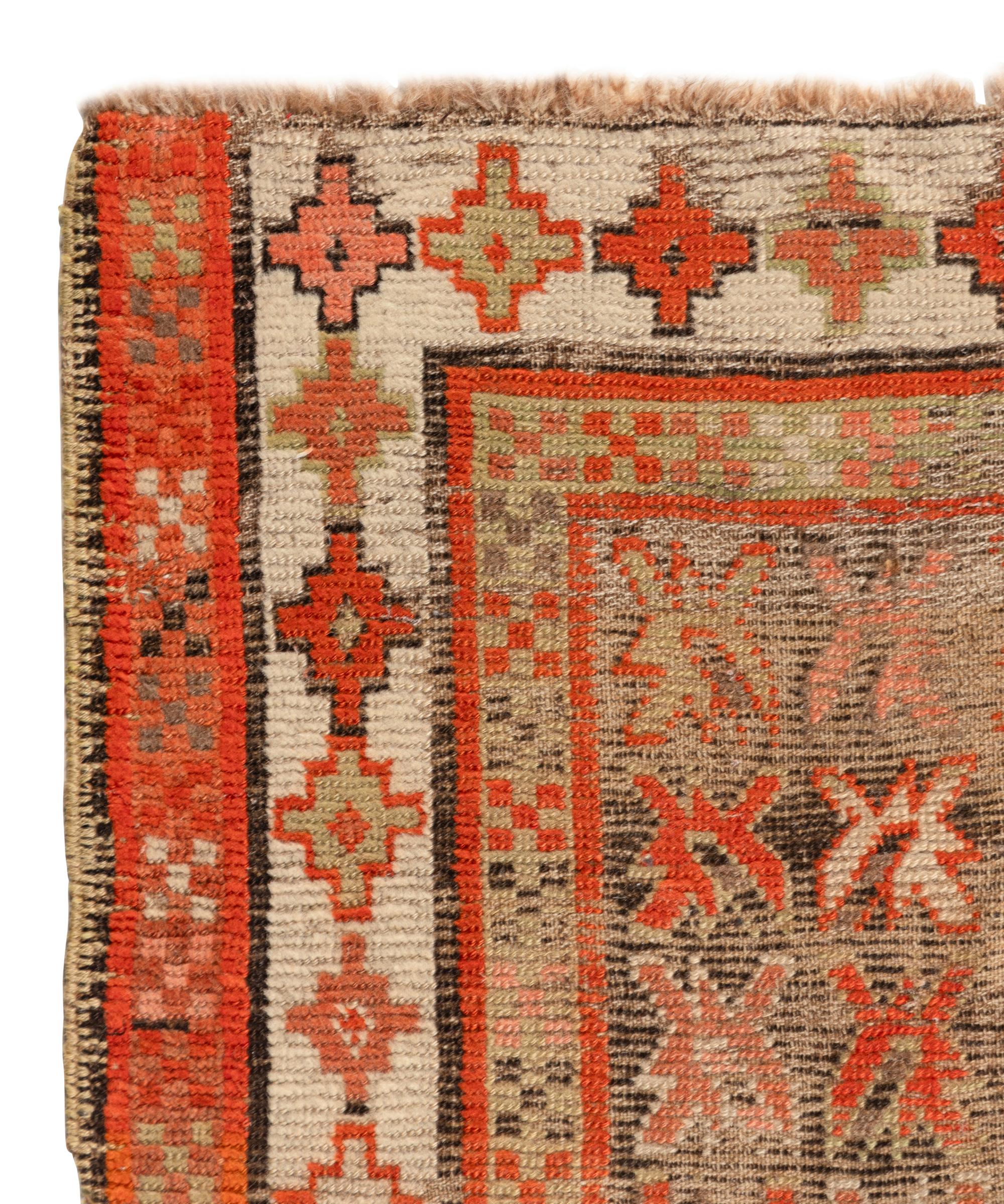 A Sarouk Mat and a Caucasian Mat