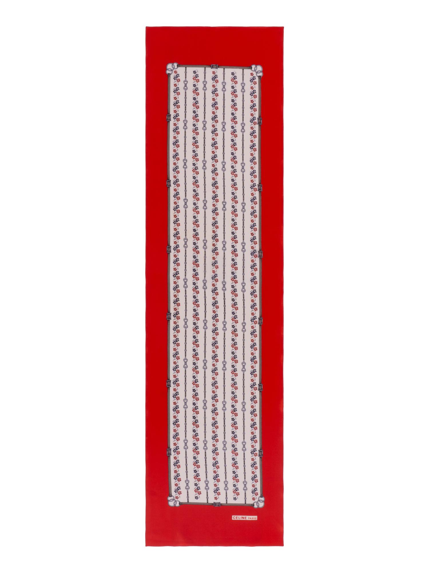 Group of Seven Designer Scarves by Hermès, Gucci, and Celine