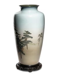 A Pair of Large Japanese Presentation Cloisonné Vases