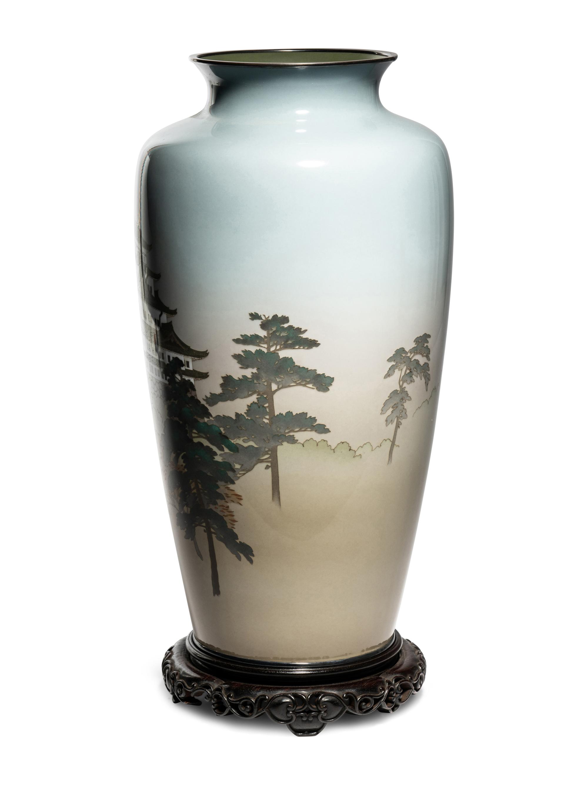 A Pair of Large Japanese Presentation Cloisonné Vases
